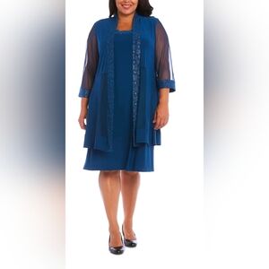 R&M Richards Petite Blue Dress